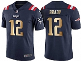 Nike Men & Women & Youth Patriots 12 Tom Brady Navy Blue Limited Golden Color Rush Jersey,baseball caps,new era cap wholesale,wholesale hats